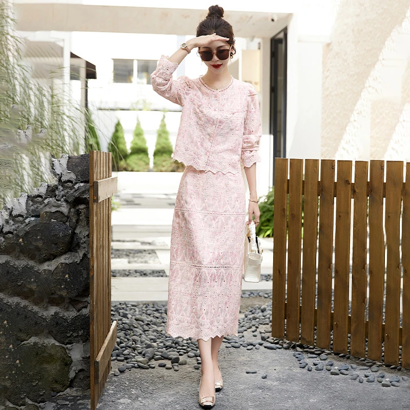 多巴胺甜美风套装女年秋季上新洋气减龄时尚潮流简约两件套裙