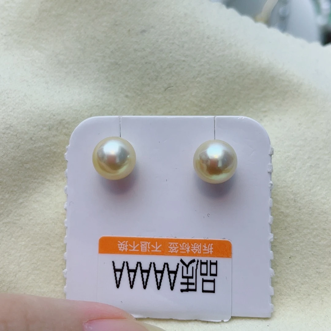 海水珍珠18K金镶嵌耳饰w31