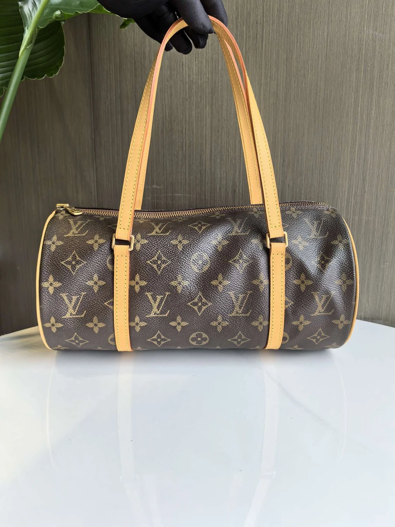 99新 LouisVuitton/路易威登 lv/路易威登中古款巴比龙30圆筒包