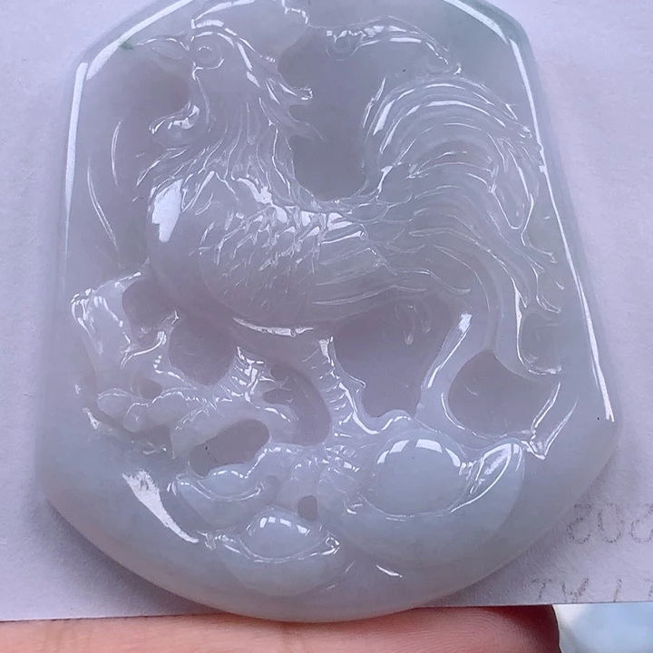 颈饰未镶嵌翡翠鸡牌吊坠