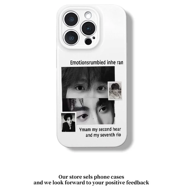 明星双眼神适用苹果16手机壳oppo华为荣耀小米vivo光面防摔菲林壳