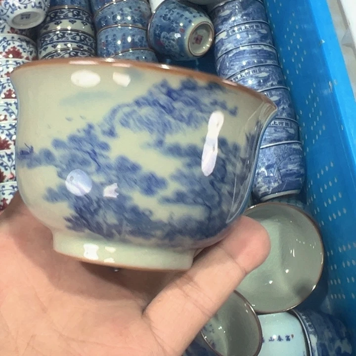 瓷片淘泥黄鹤楼如是杯