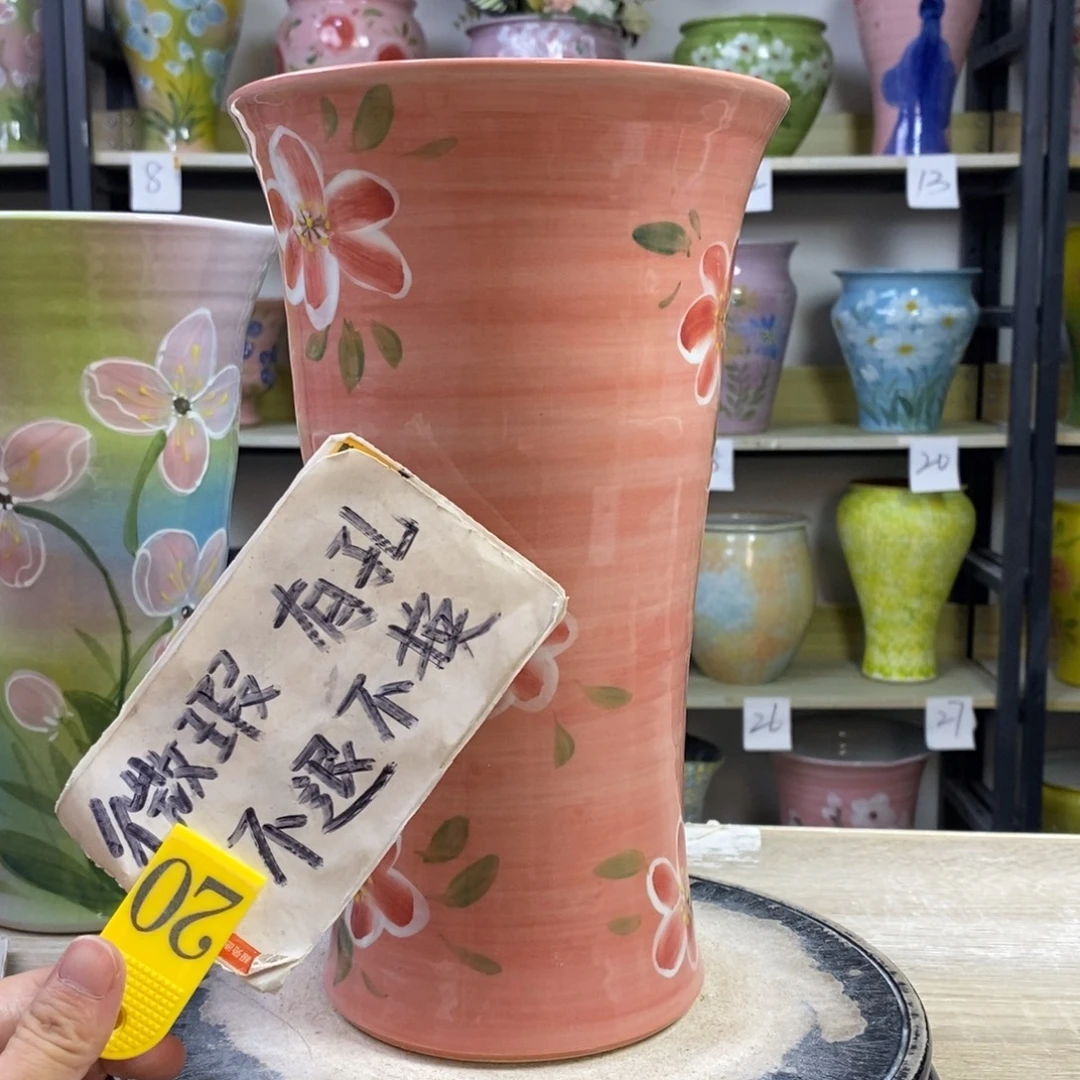 景德镇手工手绘陶瓷花盆