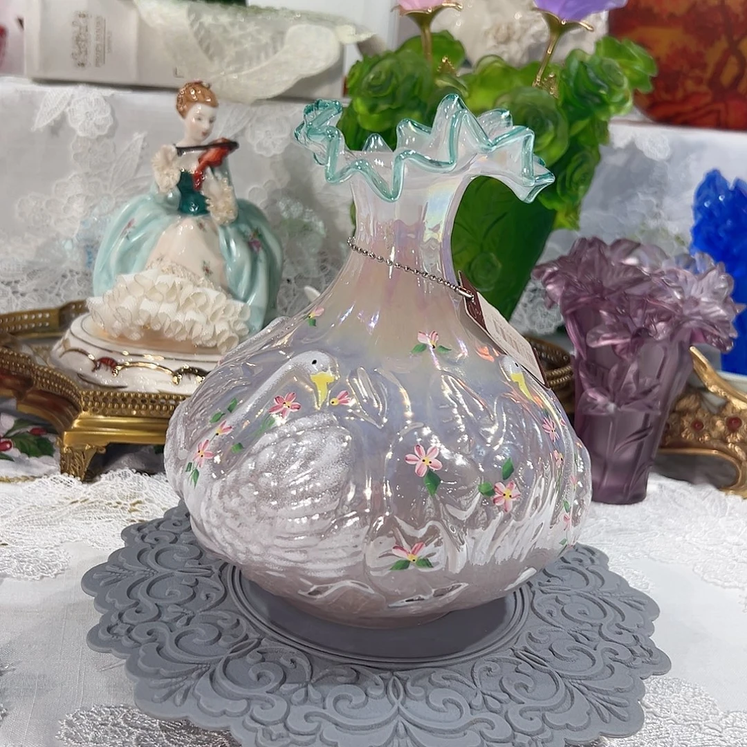 陶瓷0043福利芬顿复刻款琉璃鹅瓶