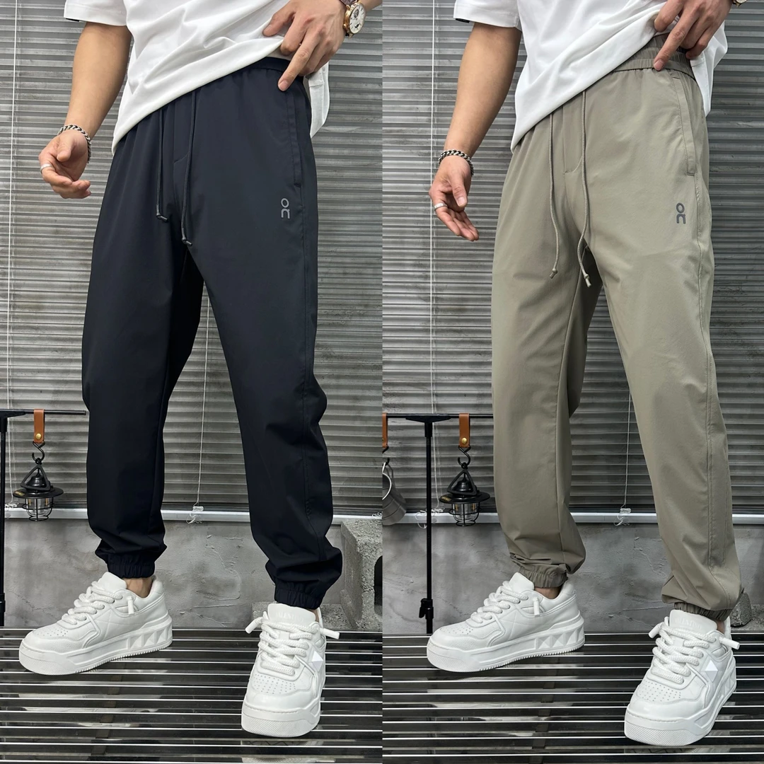 2025夏季新品男薄款精编户外休闲裤高弹速干束脚潮流运动卫裤
