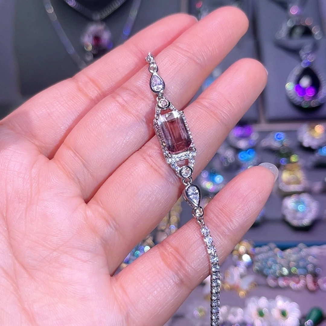 【闪购商品】碧玺手链银S925镶嵌手链