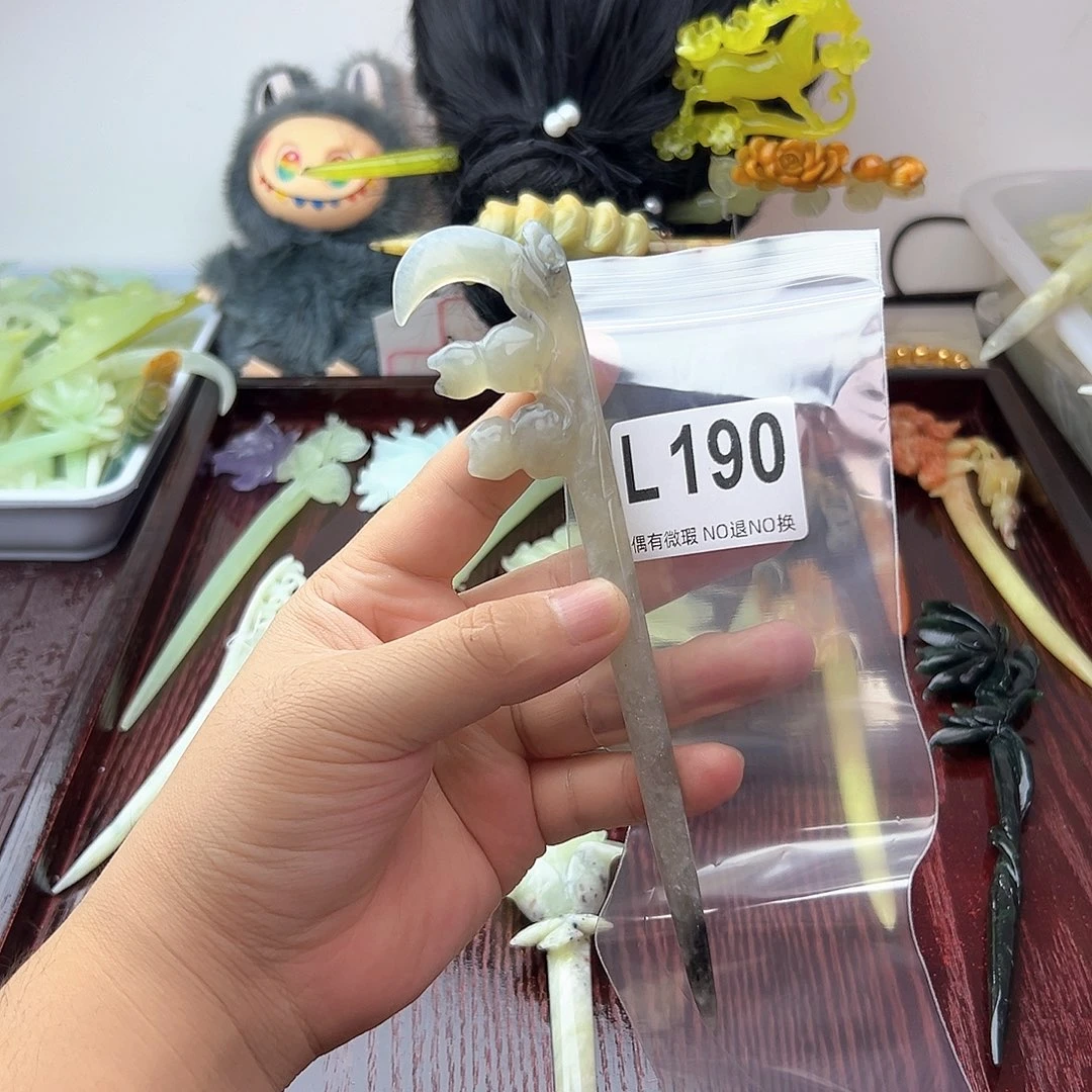 合金蛇纹石玉发饰M**u