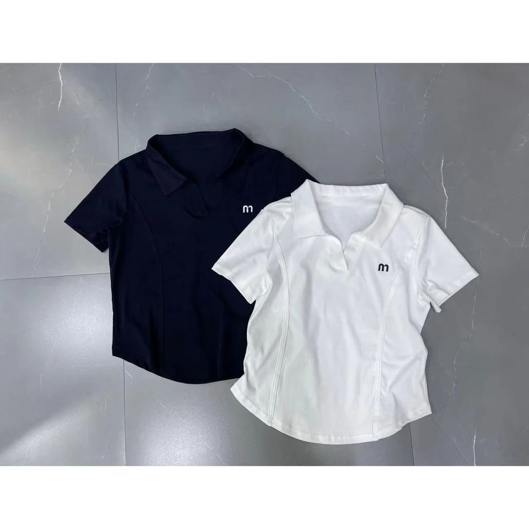 【新品】M刺绣翻领T恤