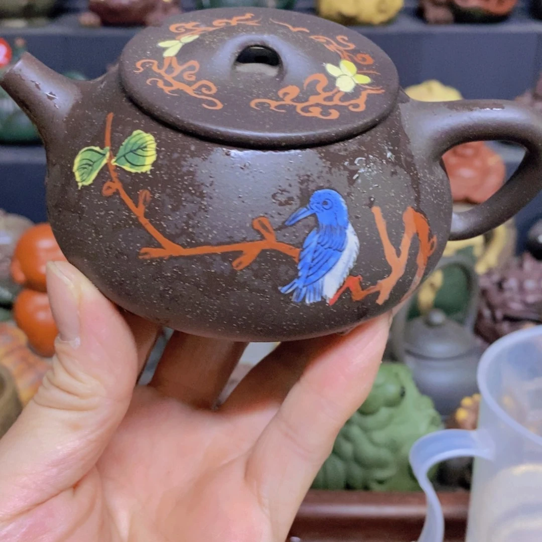 茶杯绿泥紫砂紫砂