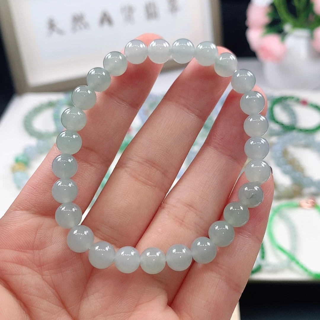 翡翠未镶嵌手链手链6.8mm