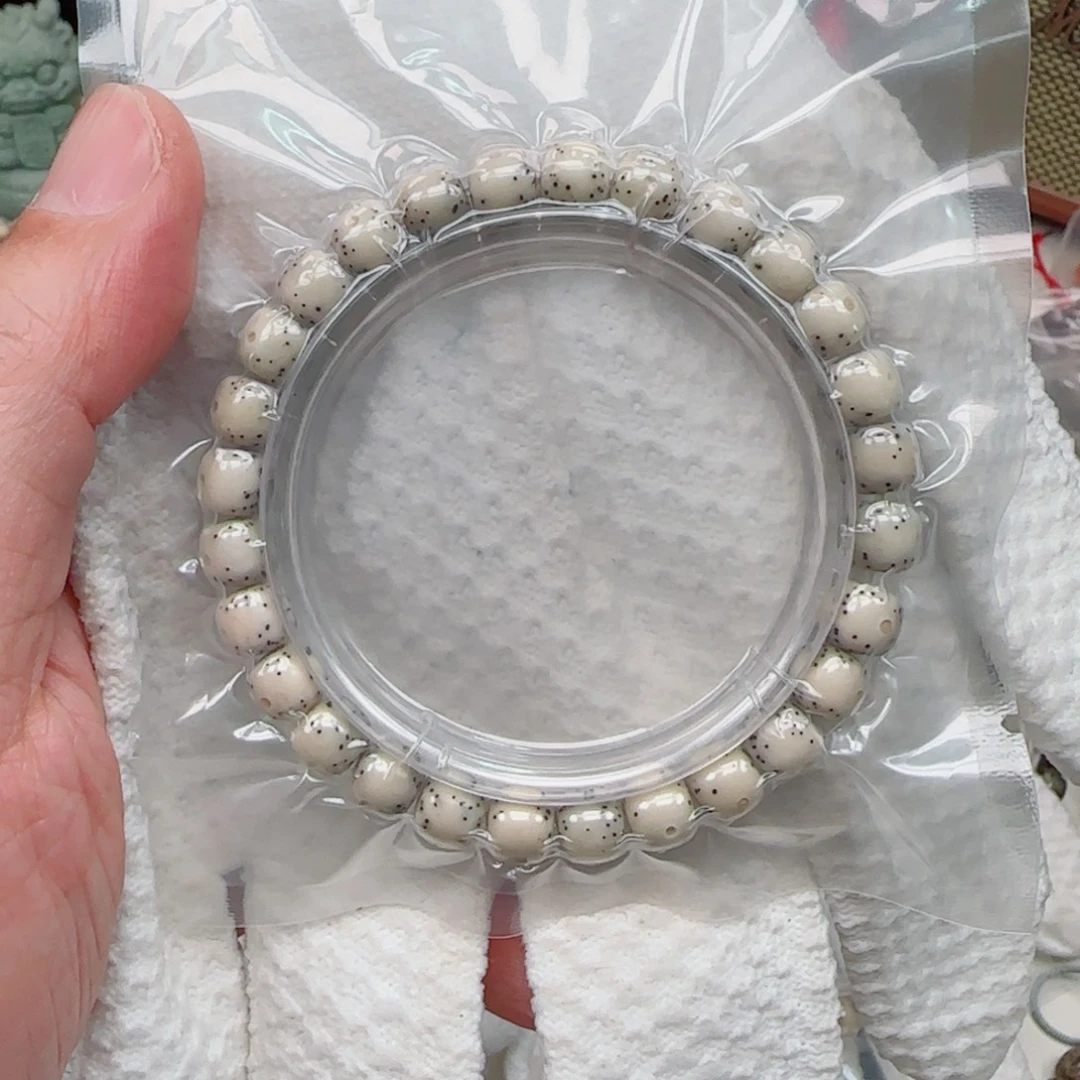 星月菩提手串通体留白月朗星稀9*8