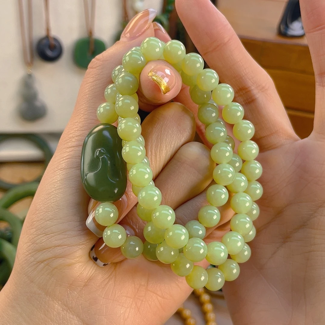 和田玉未镶嵌手链