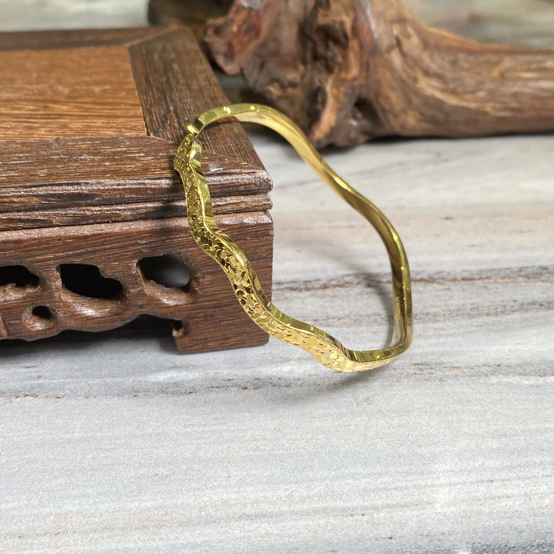 足银银制品 【小北好物】足银开口手镯8-17QP20X303