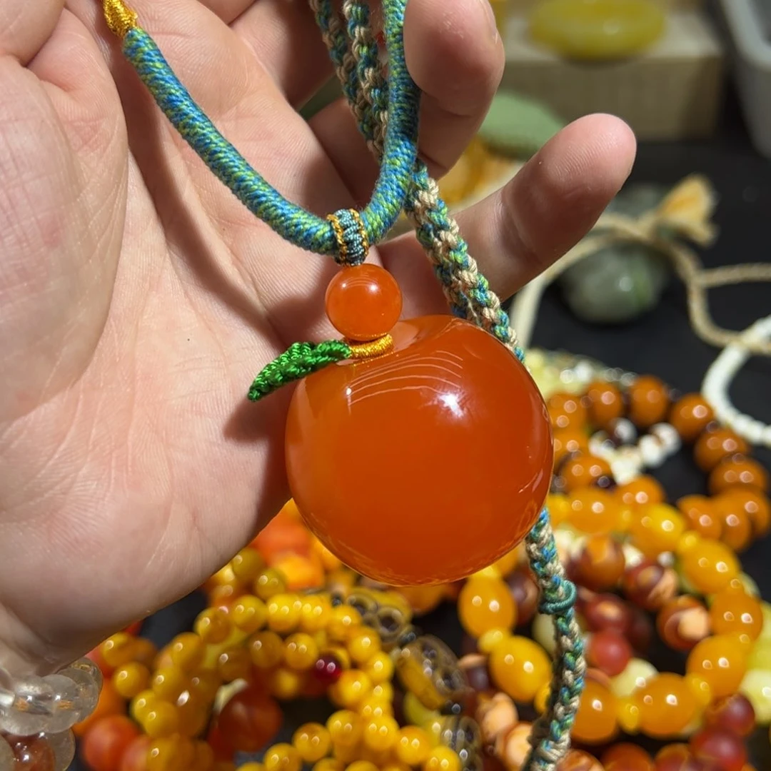 未镶嵌琥珀手链卡****浅苹果吊坠