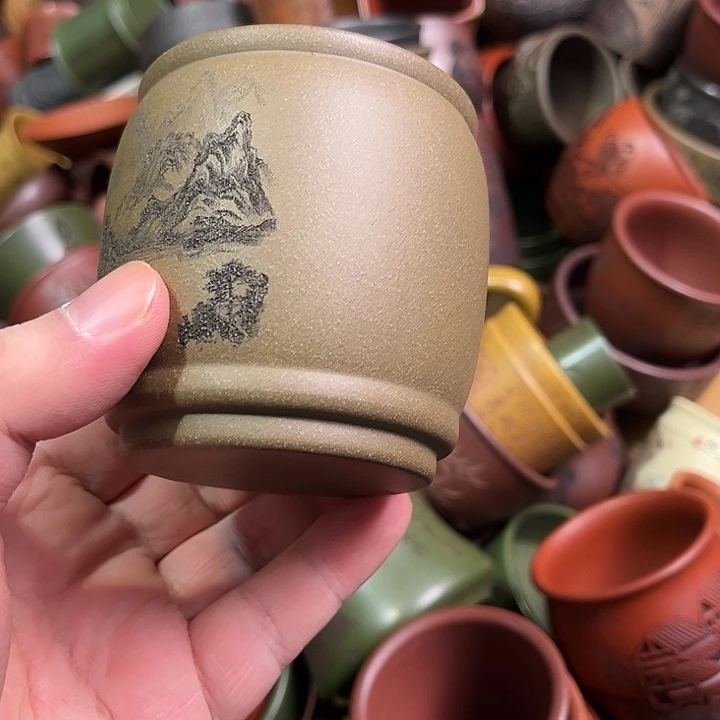 紫砂茶杯全手工紫砂主人杯