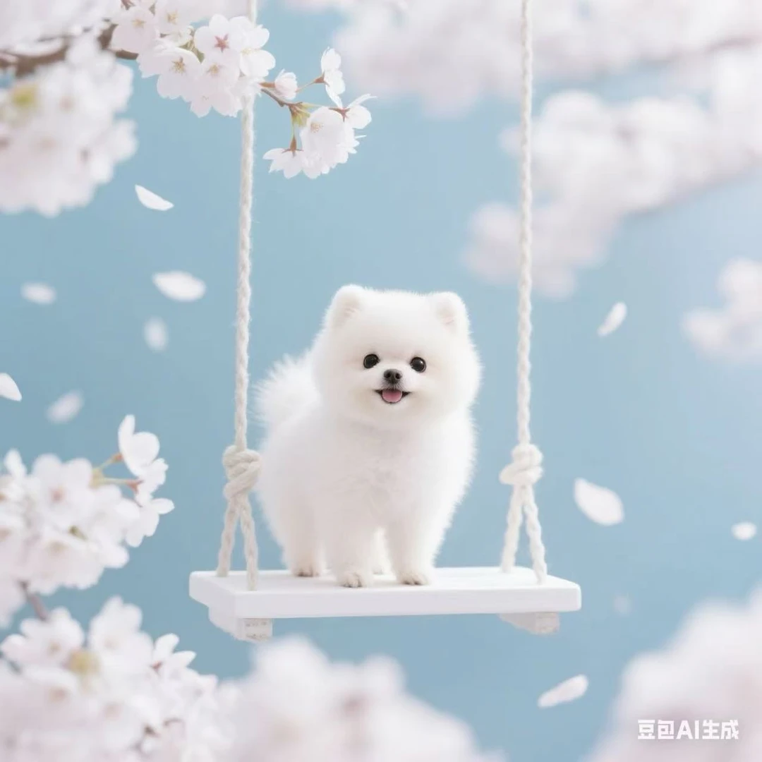 【雪球贴贴博美茶杯犬】博美幼犬茶杯犬黄白色俊介小型犬活体宠物狗