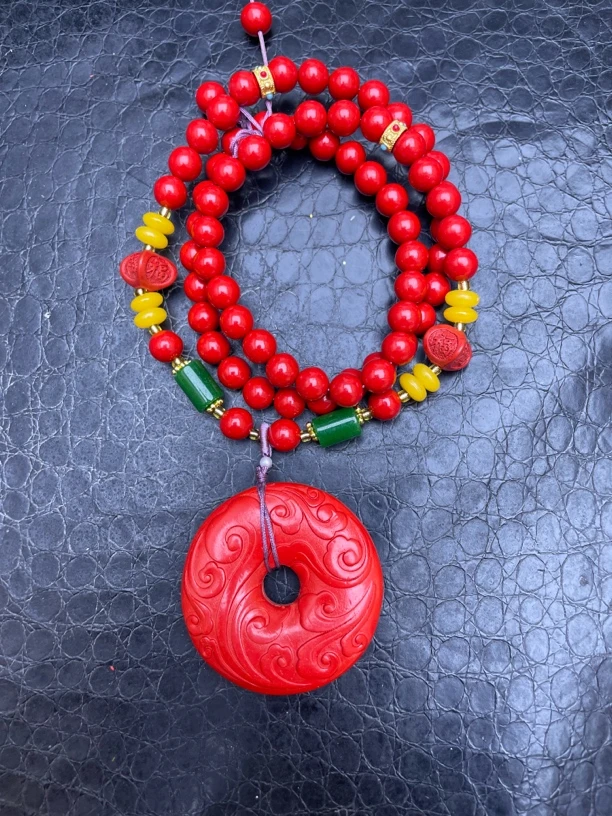 正品珠宝时尚百搭红 项链平安扣吊坠（多样性拍一发一）