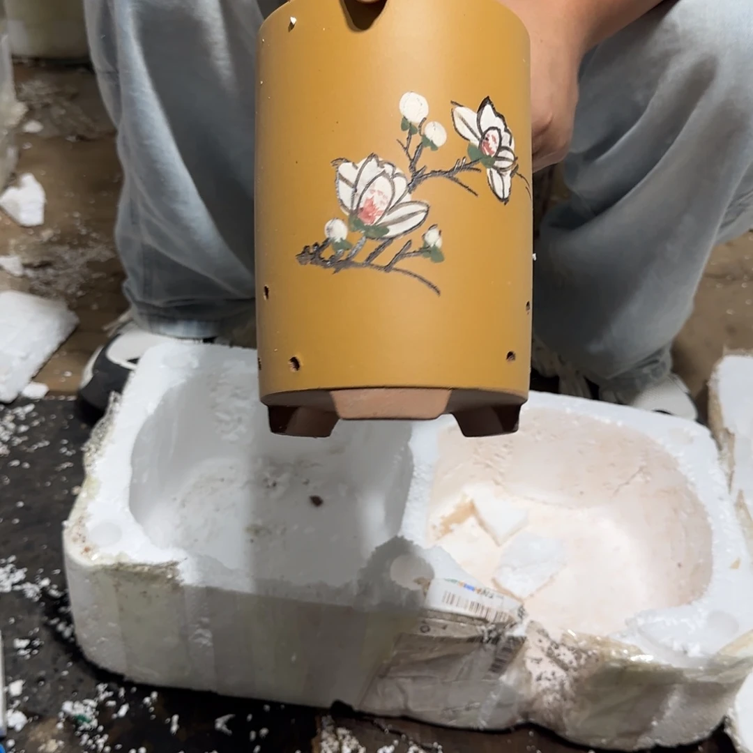 紫砂花盆口径14.18口径