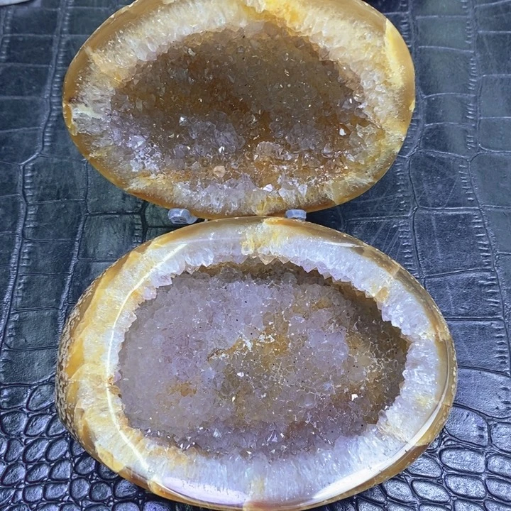 未镶嵌珠宝半成品紫晶彩晶盆
