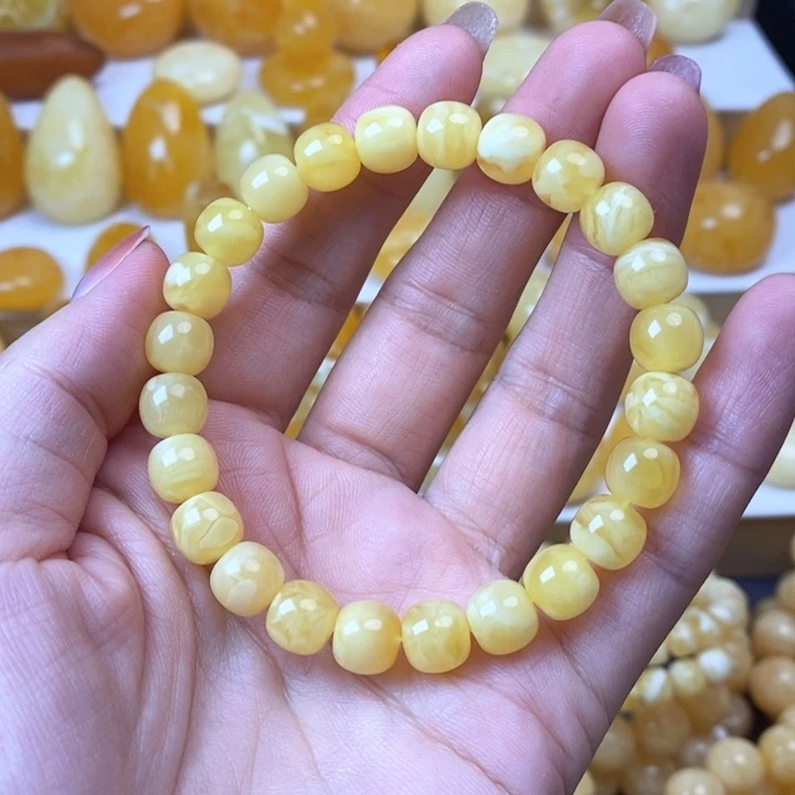 手链琥珀未镶嵌天然无优化琥珀蜜蜡