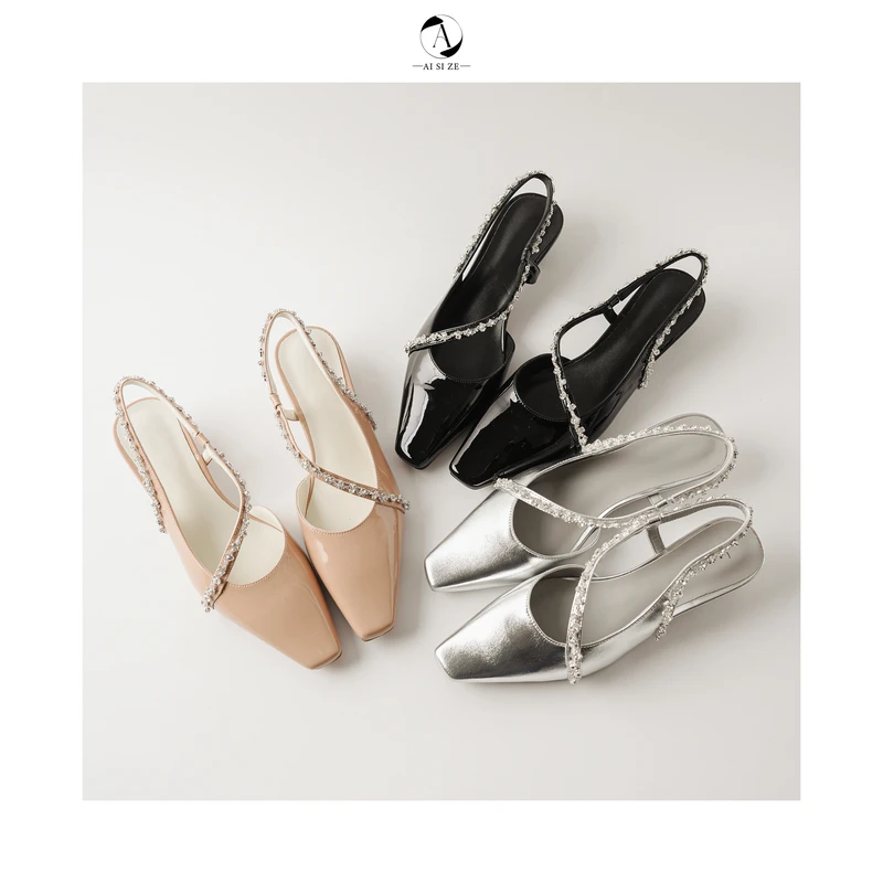 跟高4.5cm/34-39/新款包头单鞋中跟低帮时尚百搭粗跟方头