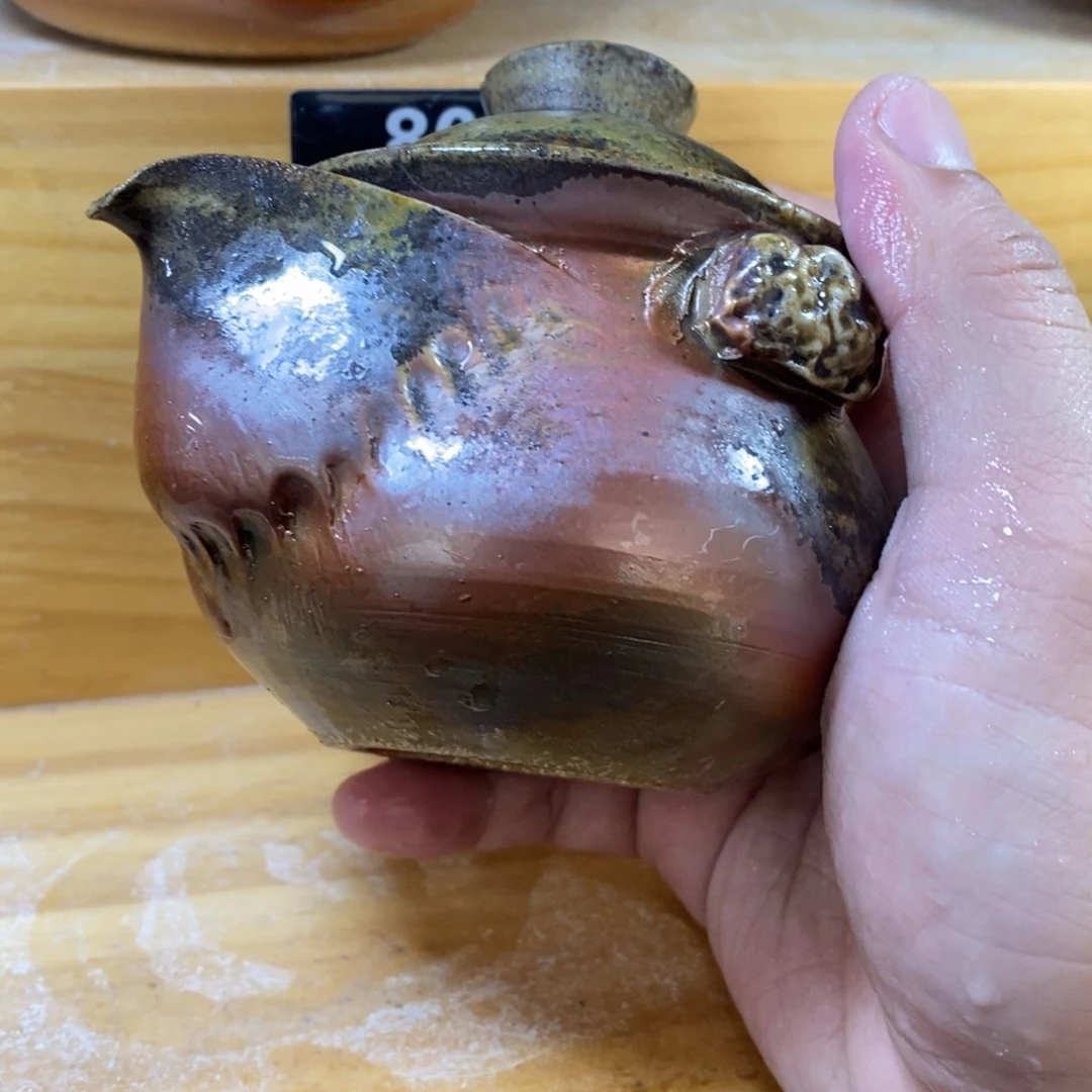陶园柴烧，精品高货。80瑕鼓包失圆