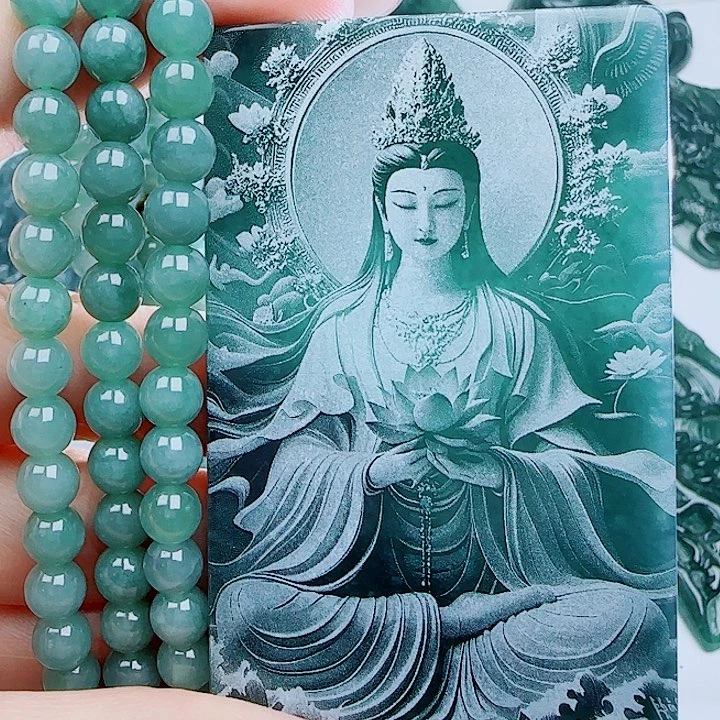 翡翠未镶嵌颈饰多样性发货天然的A货翡翠