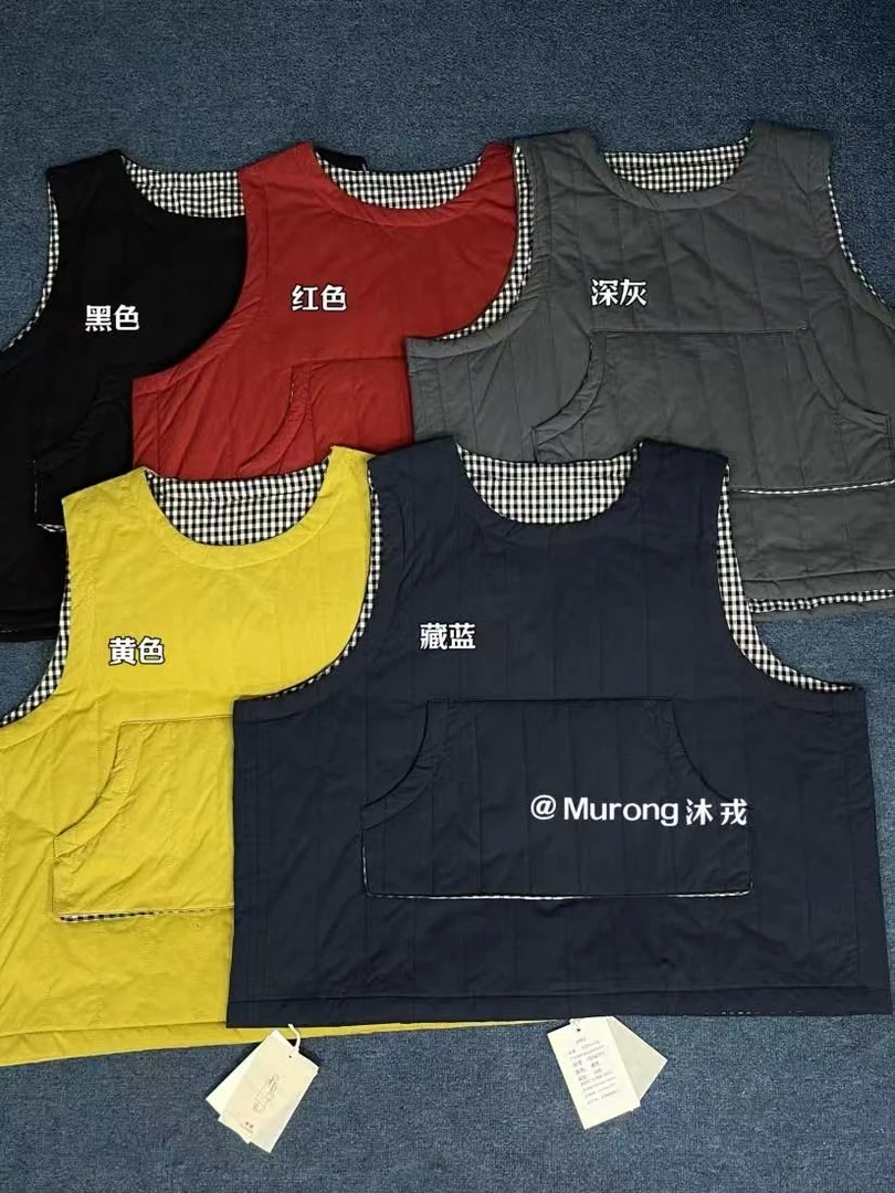 MR#56197#纯色竖条夹棉马甲 FL