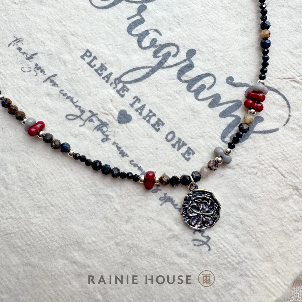 坠链均925银 【花叶集】S925银设计款手工串珠项链