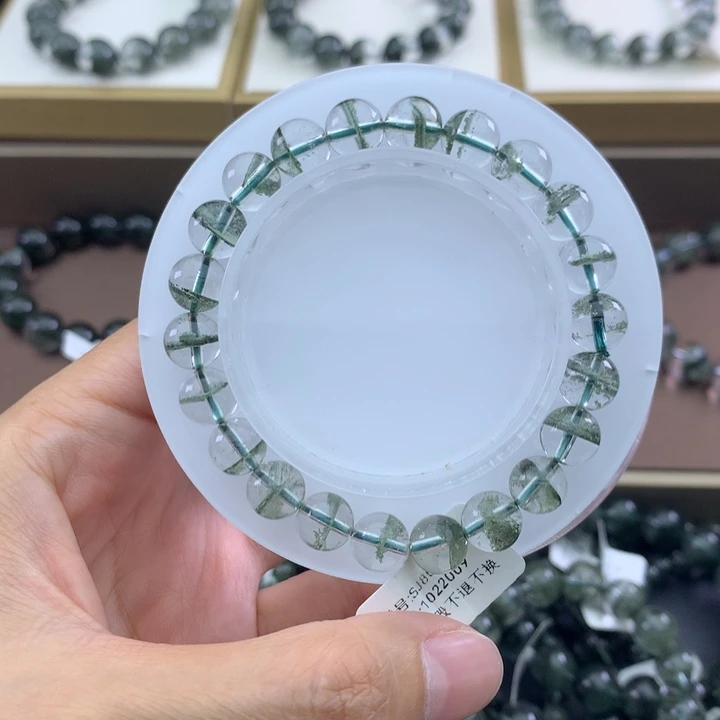 未镶嵌手链水晶绿幽灵