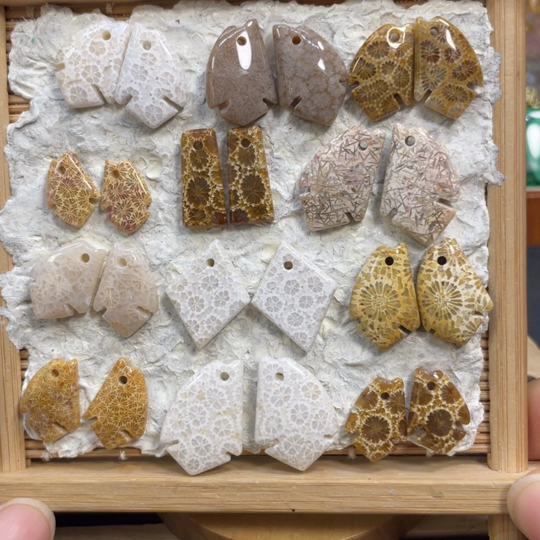 硅化玉未镶嵌颈饰耳环40米1对