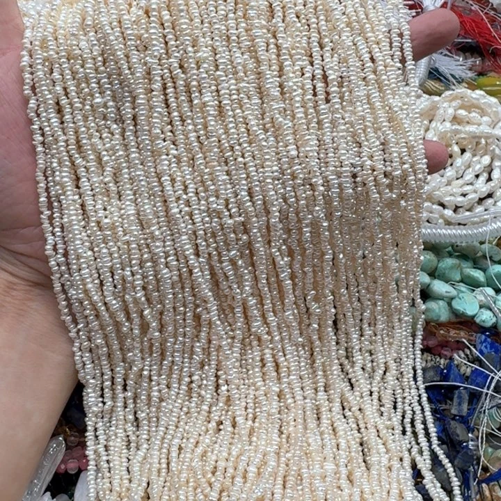 合金玛瑙/玉髓珠宝半成品一条2mm碎银子珍珠