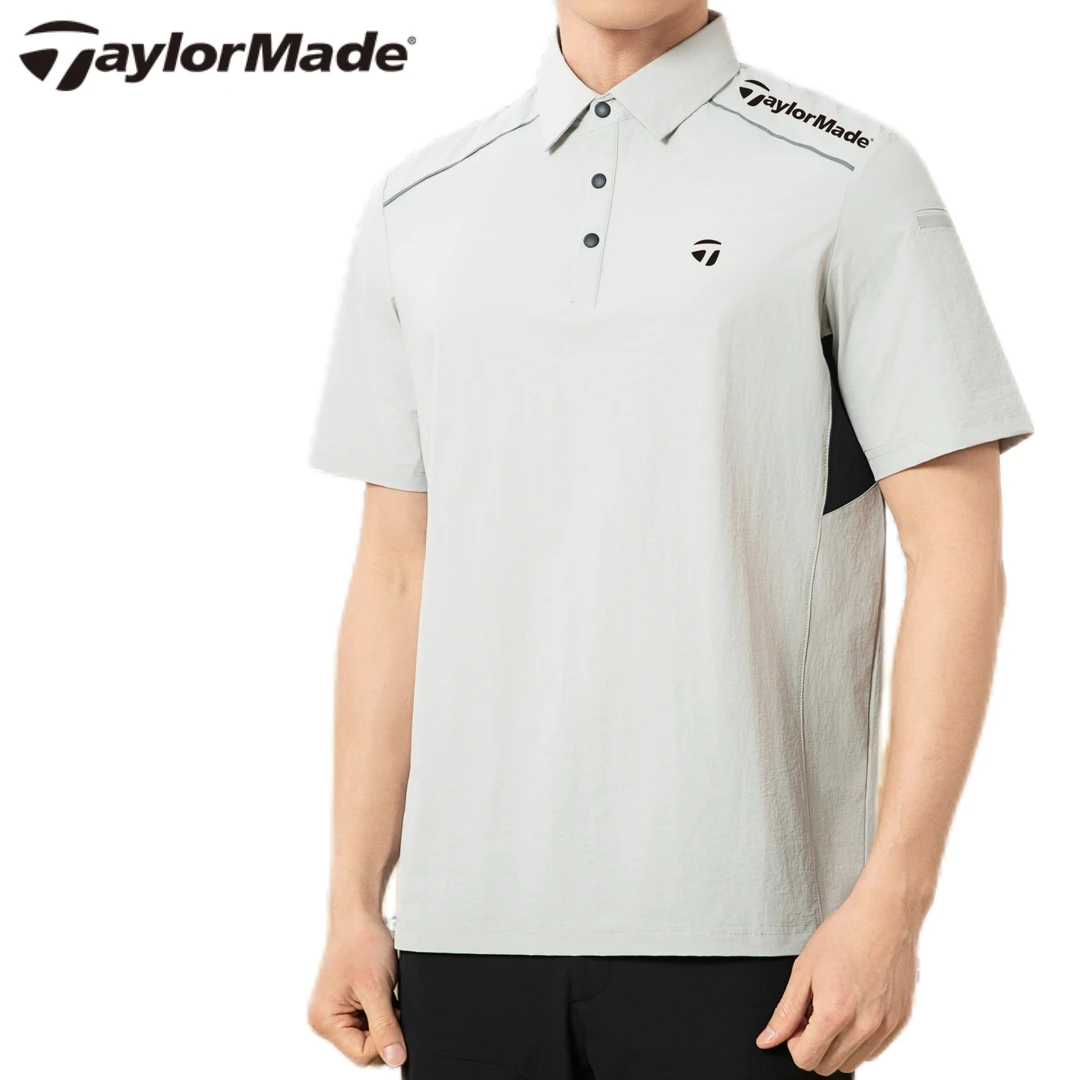 TaylorMade泰勒梅男款速干短袖T恤高尔夫情侣运动透气POLO衫上衣