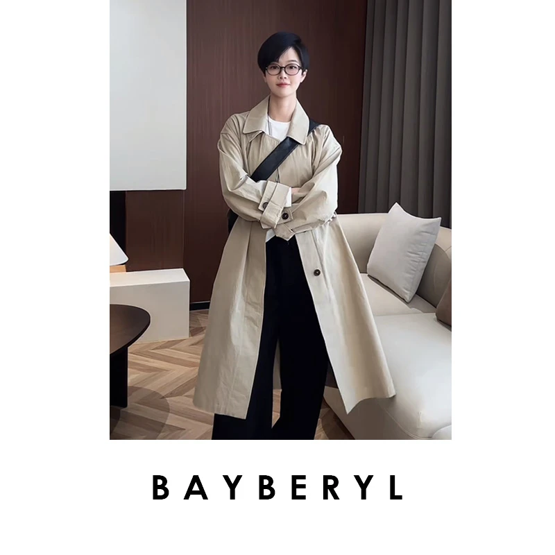 FF-BAYBERY老贝盐缩短款*肌理感翻领气质百搭25秋风衣FY2K1704
