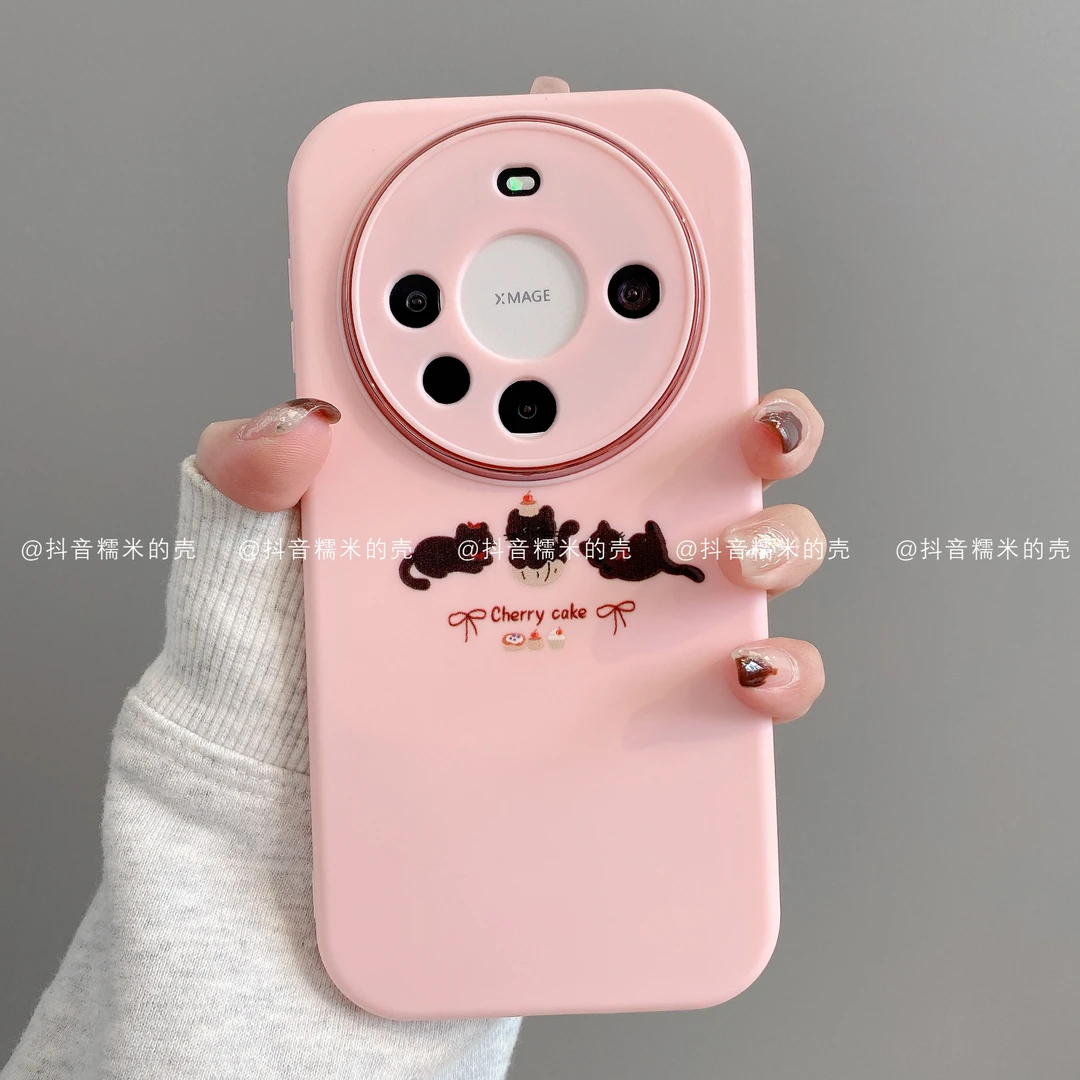小胖妹适用华为mate70pro/60/50/40/30苹果17promax黑猫手机壳