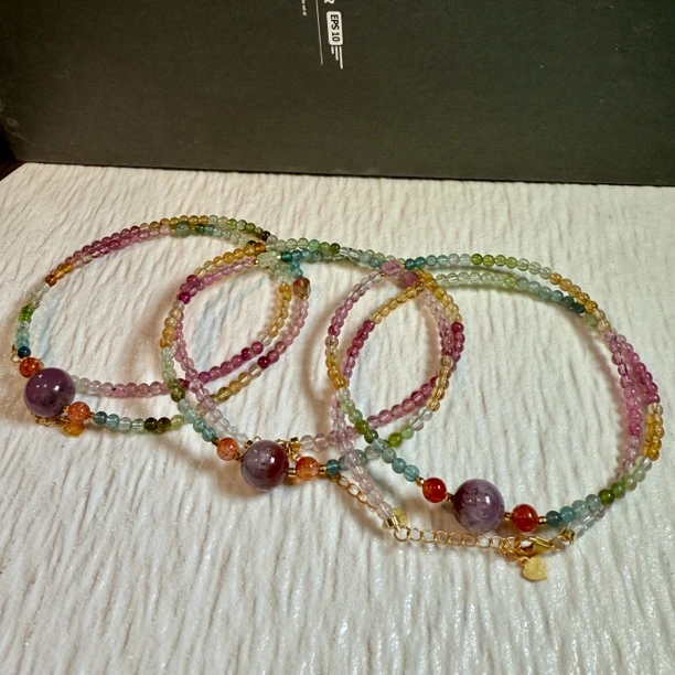 【小宝晶选】原创碧玺项链 多样性发一件 2572BB