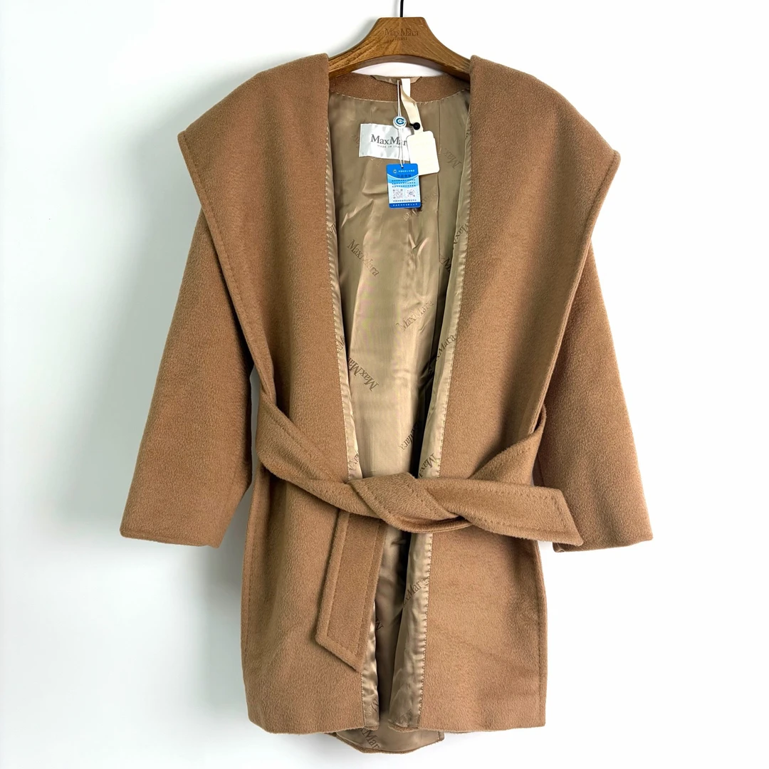 99新 MaxMara 38码 maxmara 连帽浴袍大衣 99新 bz1064