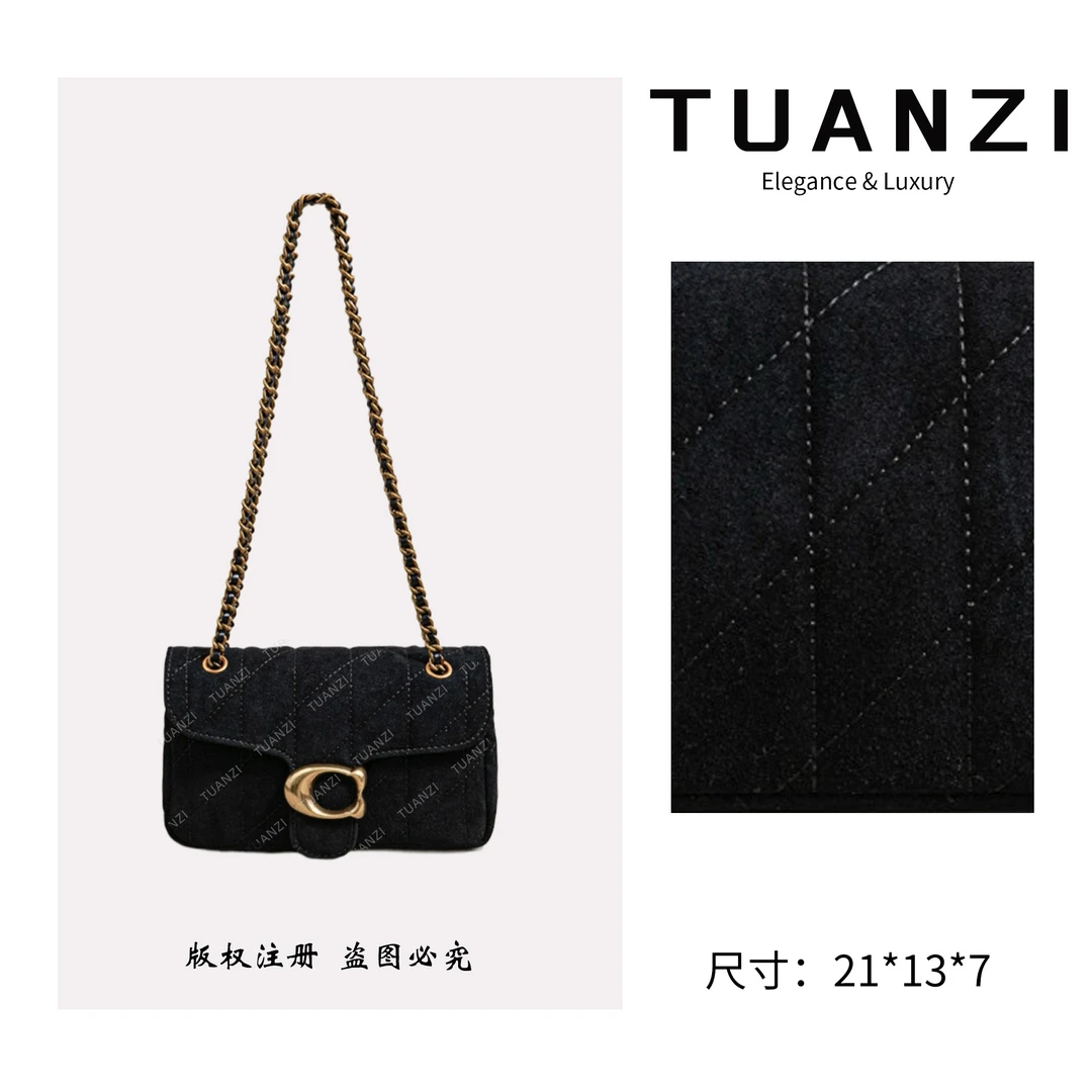 TUANZI『蔻老师』秋冬新款21cm单肩腋下女包 SK-83250-黑色