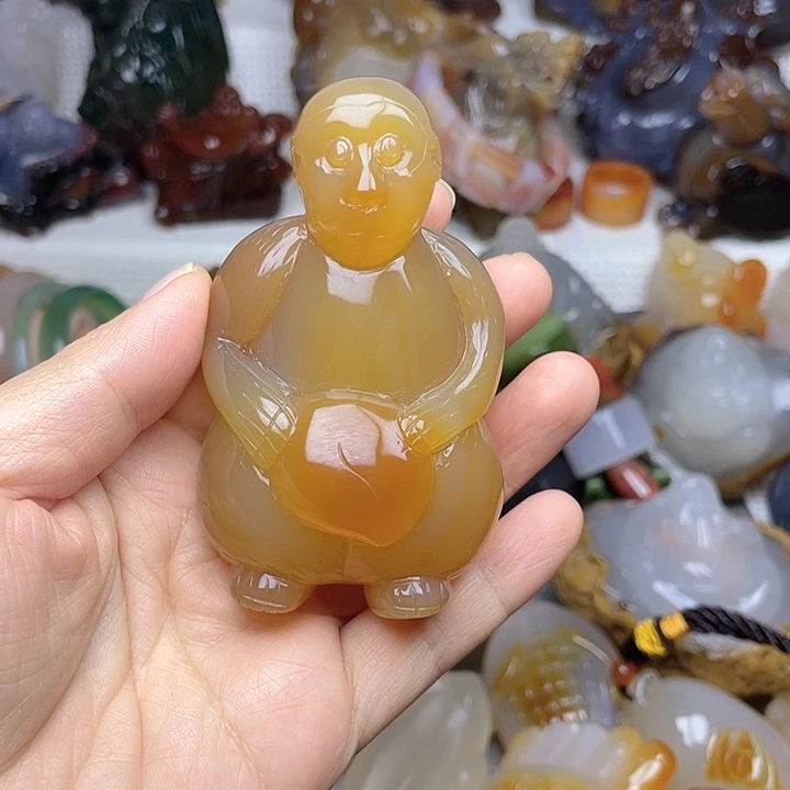 玛瑙/玉髓饰品未镶嵌姜*