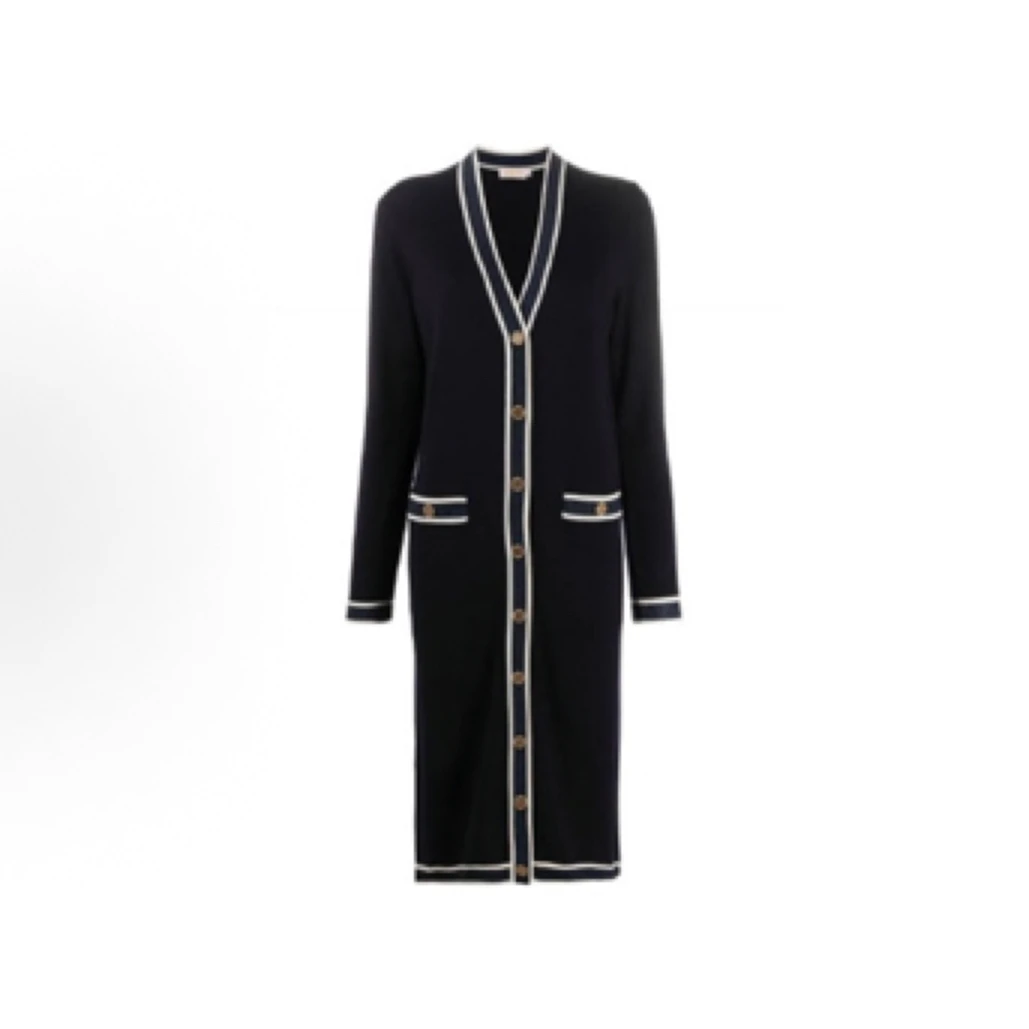 99新 TORY BURCH/汤丽柏琦 长袖羊毛衫针织衫 蓝色/XS码/A02930