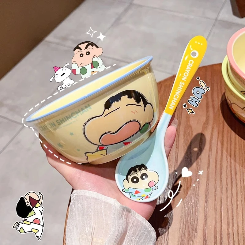 蜡笔小新陶瓷面碗家用大容量泡面碗个人专用螺蛳粉碗可爱大碗汤碗