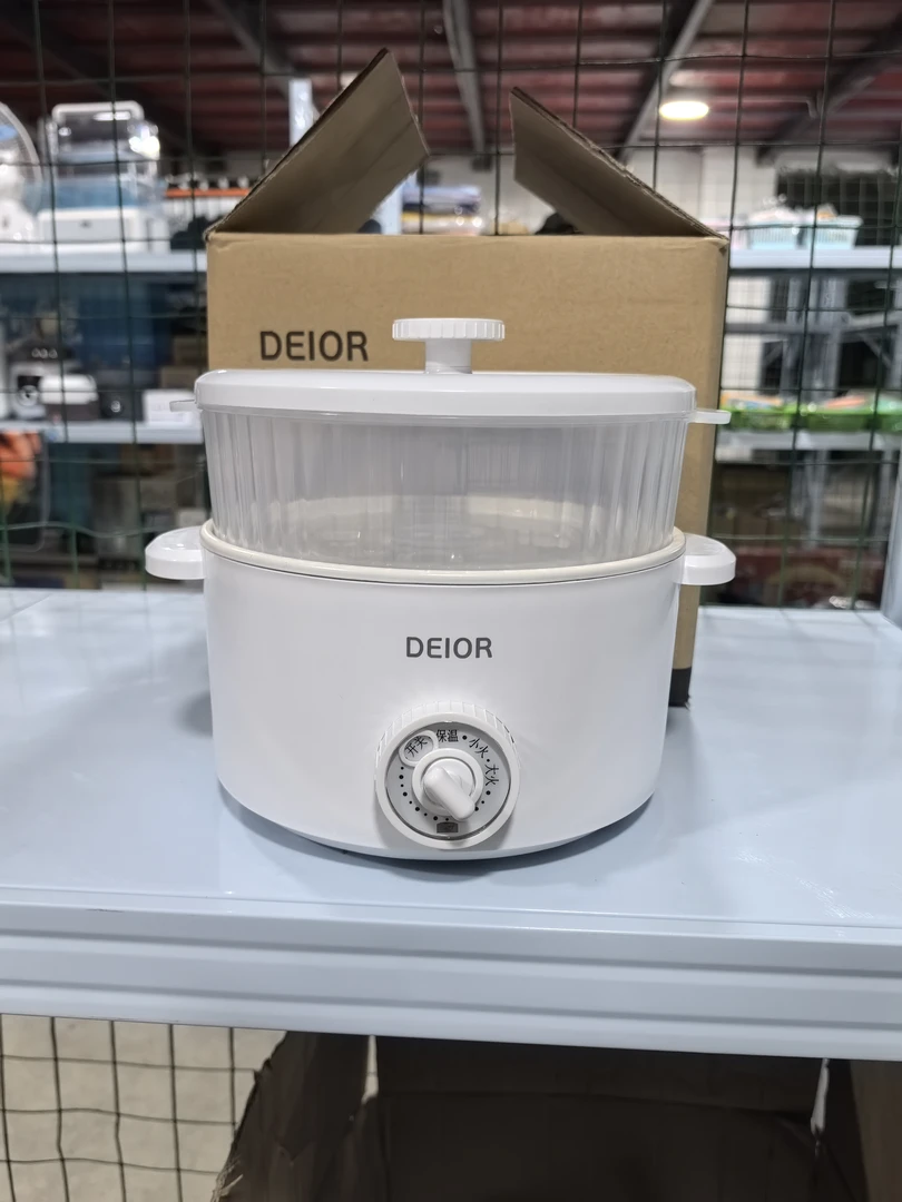 DEIOR德兆电煮锅多功能蒸煮一体火锅2-3人家用电炒锅宿舍学生锅