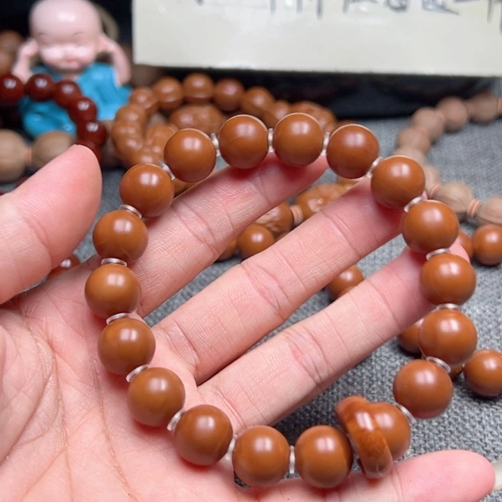 心***信橄榄核手串1.2精品小孔