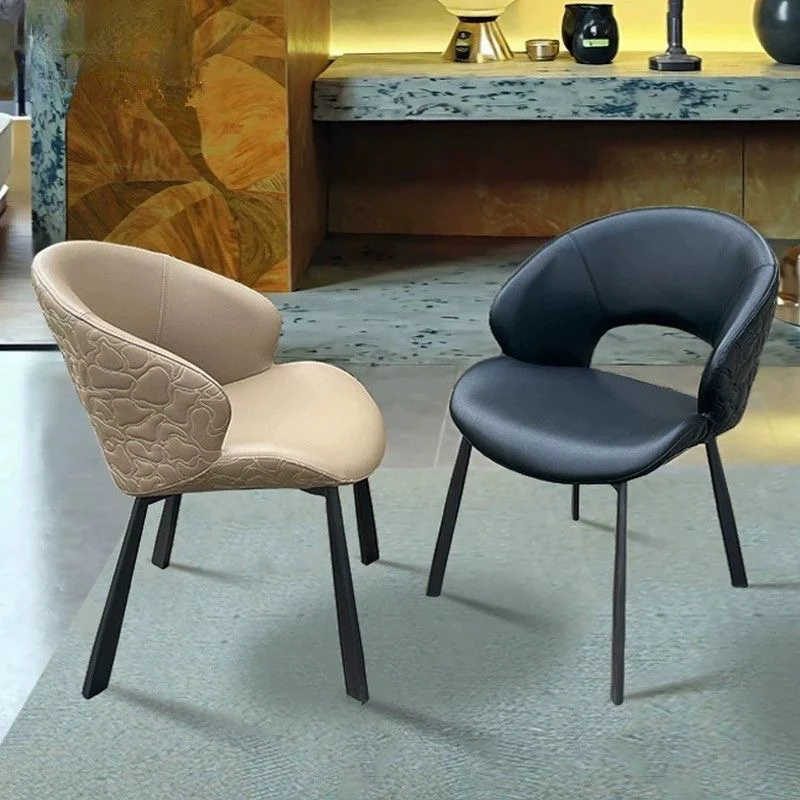 意式极简餐椅简约现代轻奢设计师椅靠背高级感酒店家用岛台餐厅椅