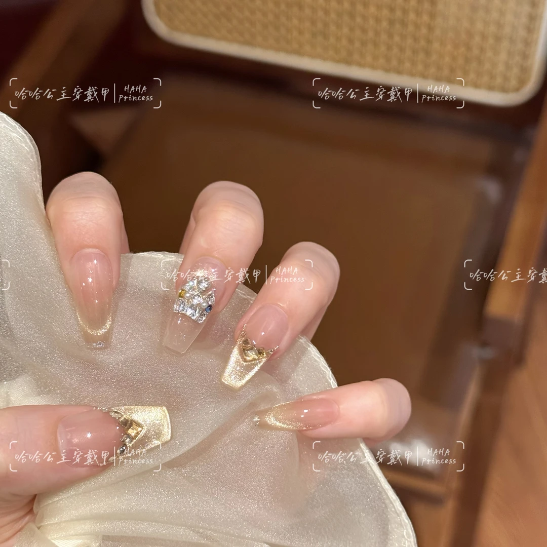 【皇冠】Haha princess纯手工穿戴甲10片-可重复佩戴-送工具包