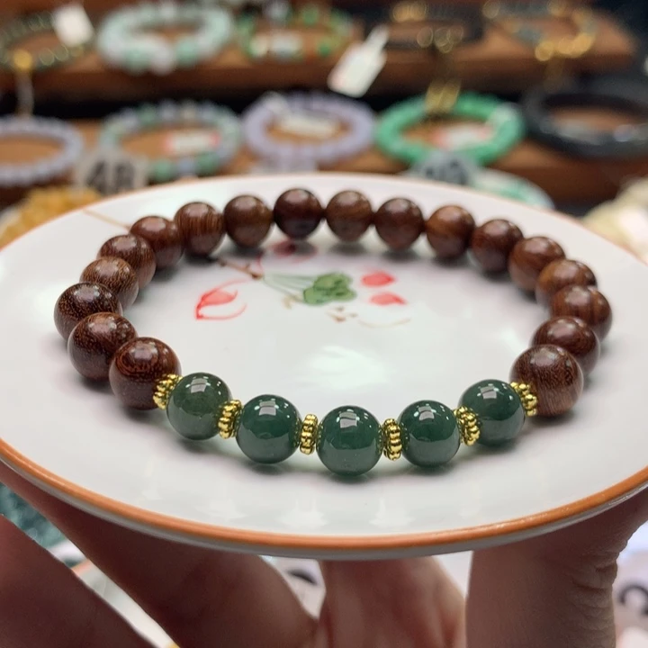 翡翠未镶嵌手链翡翠d13卡7.5