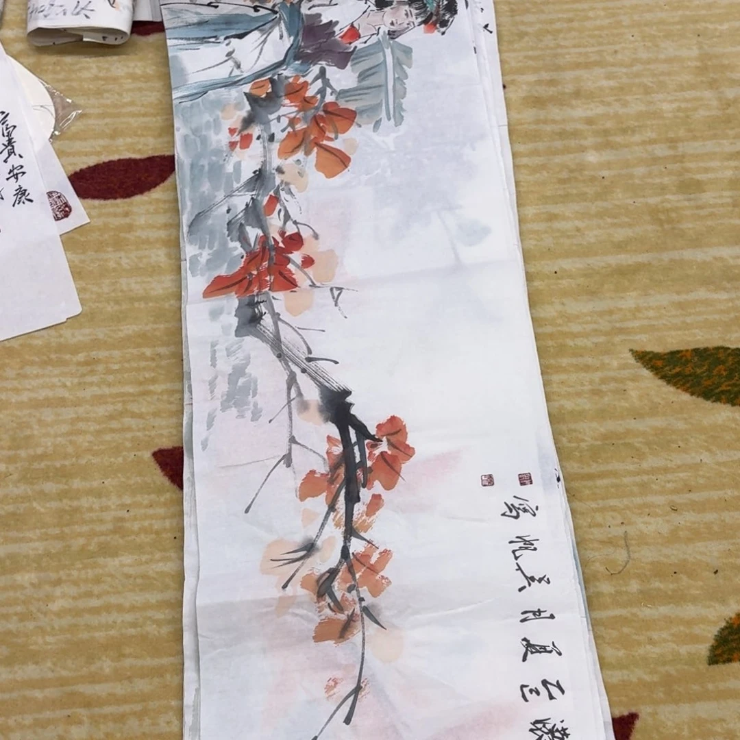 国画吴帆一张四尺对开
