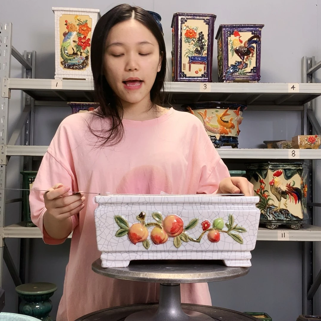 战*实物拍摄湾盆石湾盆