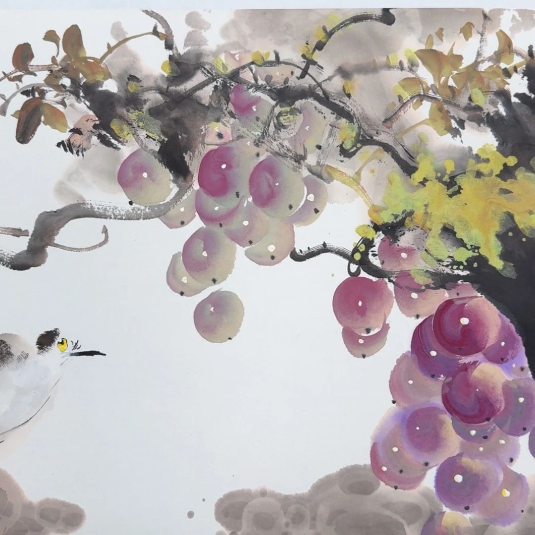 国画纯手绘山水花鸟作品