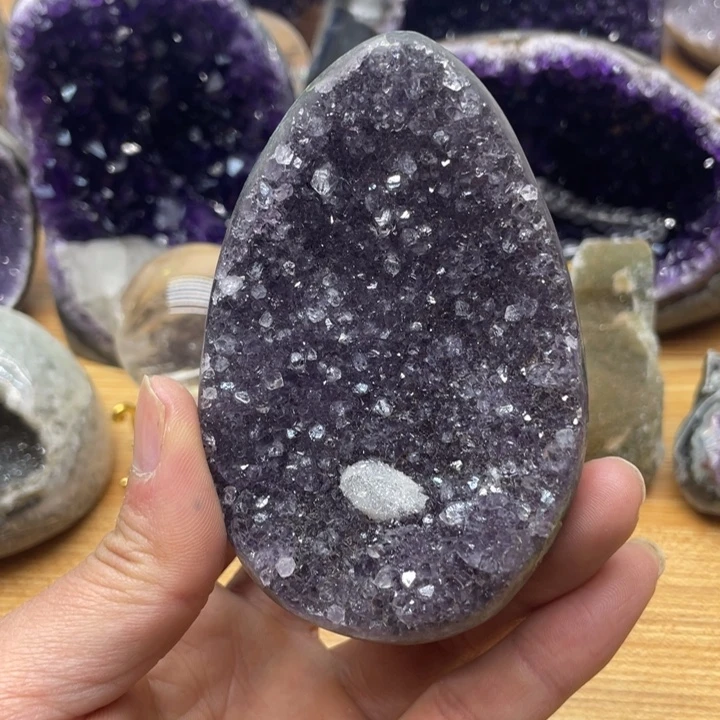 紫晶恐龙蛋未镶嵌